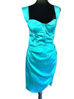 Lulu's Emerald Satin Midi